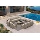 preview thumbnail 34 of 85, PURPLE LEAF Caesar Khaki Outdoor Couch with 9.6" Thick Cushion and Table for Yard Porch Deck Outdoor Patio Conversation Sets