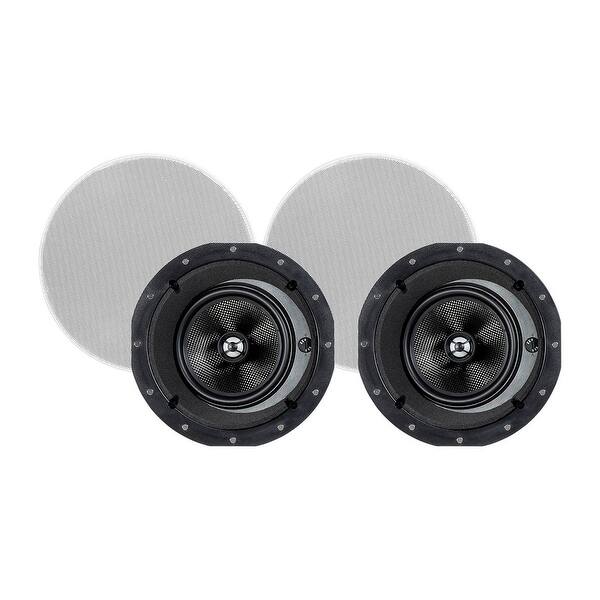 Shop Monoprice 2 Way Carbon Fiber In Ceiling Speakers 6 5 Inch
