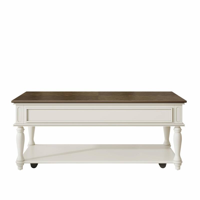 Farmhouse Coffee Table with One Drawer