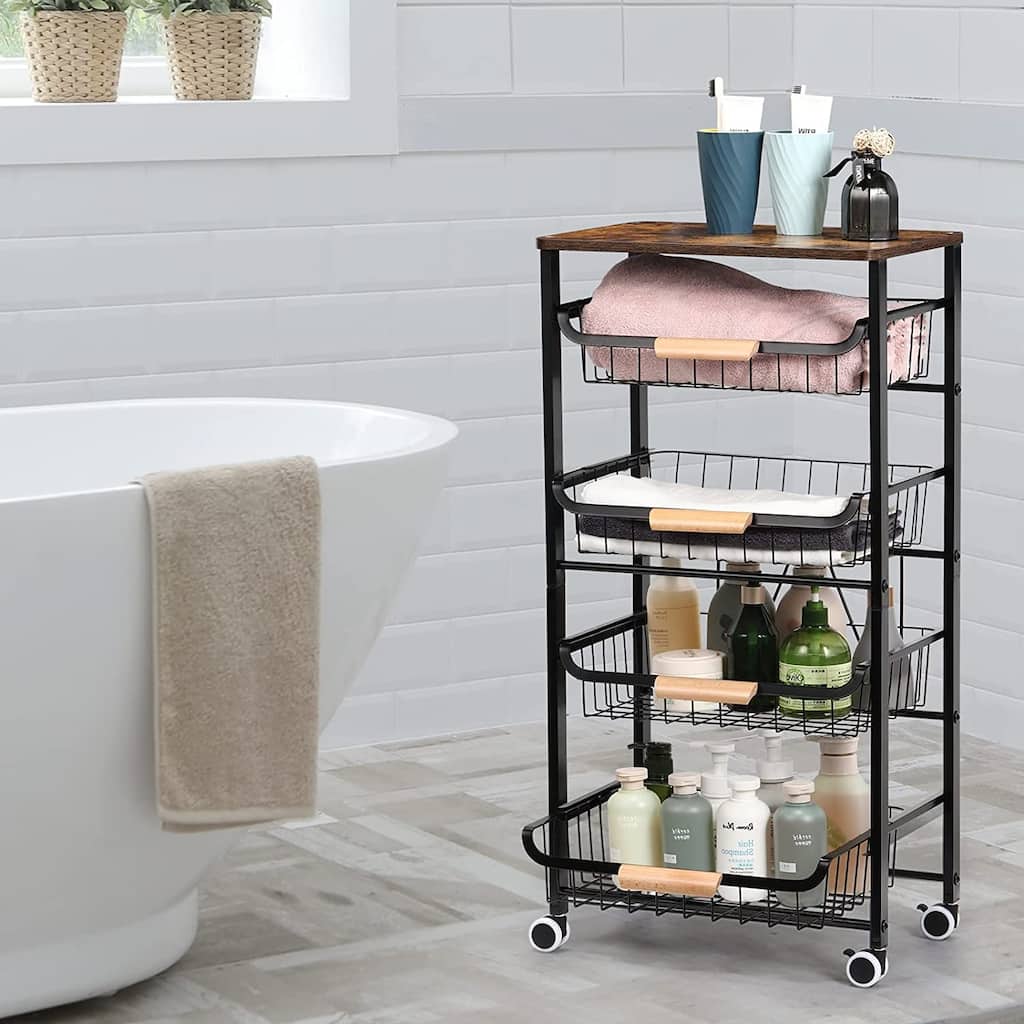 Kitchen Storage Rolling Cart on Wheels