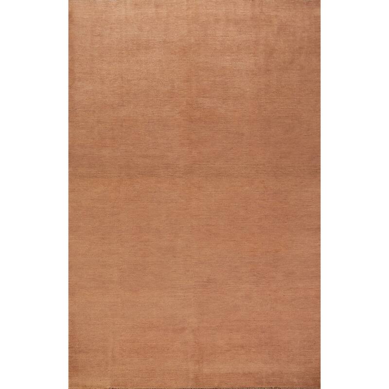Modern Gabbeh Oriental Area Rug Hand-Knotted Living Room Wool Carpet - 6'9" x 9'9"