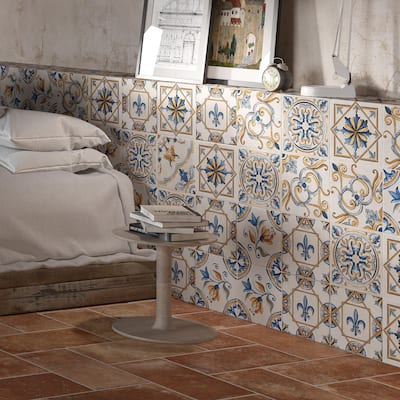 Merola Tile Toscana Giotto Decoro Mix 7-7/8" x 7-7/8" Porcelain Floor and Wall Tile