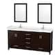 Option Espresso / Carrara Cultured Marble Top / Brushed