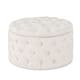 preview thumbnail 6 of 22, Adeco Round Storage Ottoman Button Tufted Footrest Stool Bench