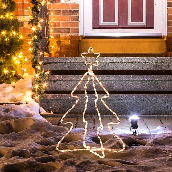 Led outside christmas tree on sale