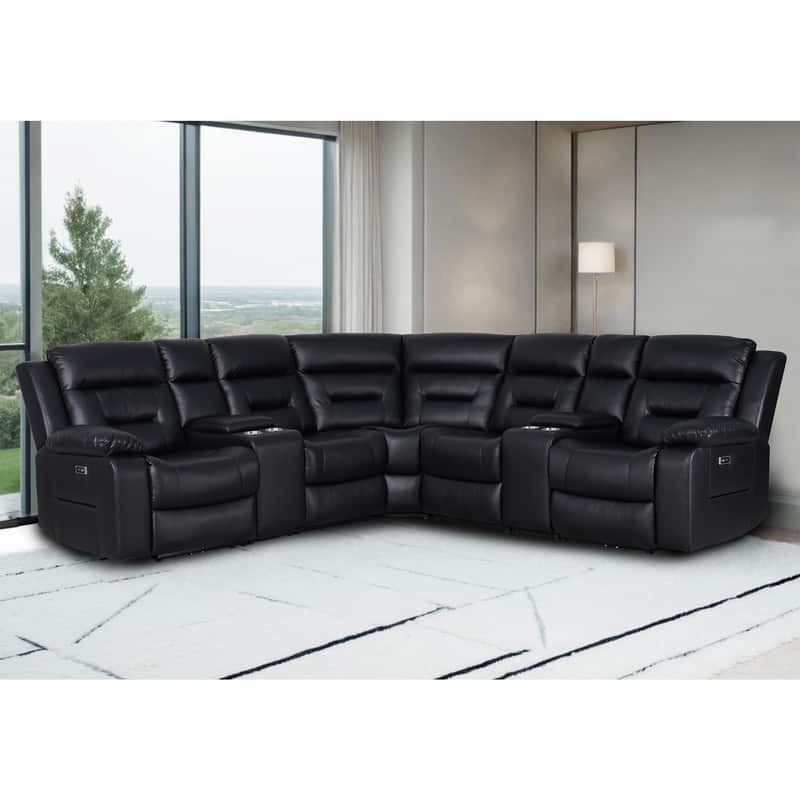 109" Modular Power Reclining Sectional Sofa with Storage and USB Ports, Living Room Set
