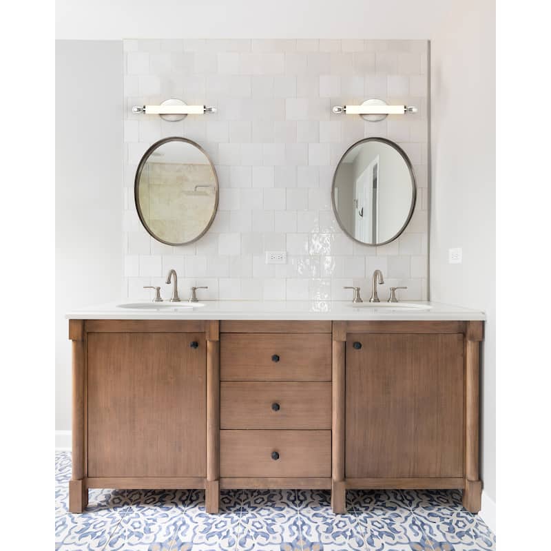 Edgeworth 16 Inch LED Vanity Brushed Nickel Acrylic Lens - Brushed Nickel