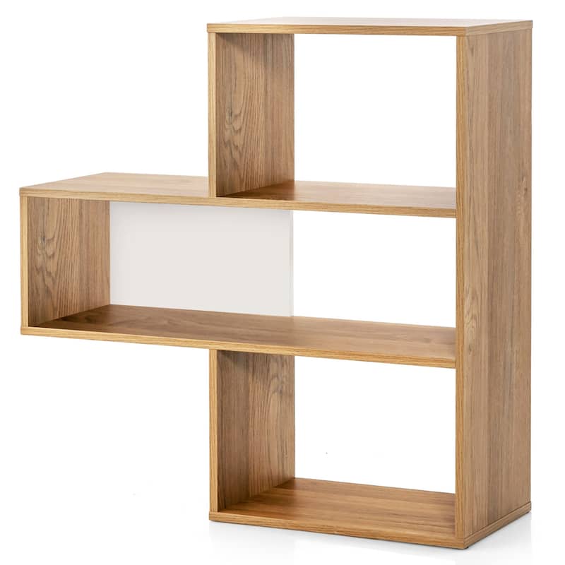 3 Tier Modern Bookshelf 6 Cube Wide Bookshelves Free Combination - Convex