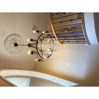 Feiss Cascade 12 Light Heritage Bronze Chandelier Free Customer Reviews