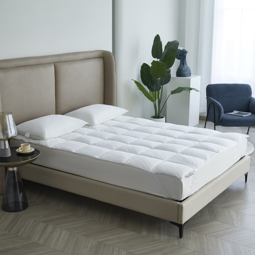 Brrr Pro Cooling Tencel Filled Mattress Pad - White