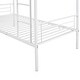preview thumbnail 36 of 46, Twin over Twin Metal Bunk Bed with Fence and Ladder for Kids