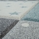 preview thumbnail 2 of 8, Kids Rug for Nursery Checkered with Stars in Pastel Colors