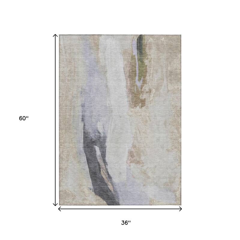 HomeRoots Abstract Transitional Rectangle Outdoor Rug