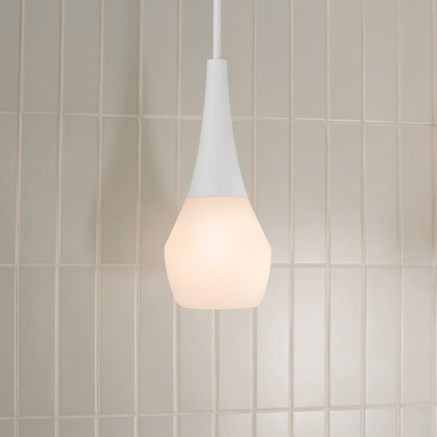 Kichler Lighting Deela 17 in. 1-Light White Pendant Light