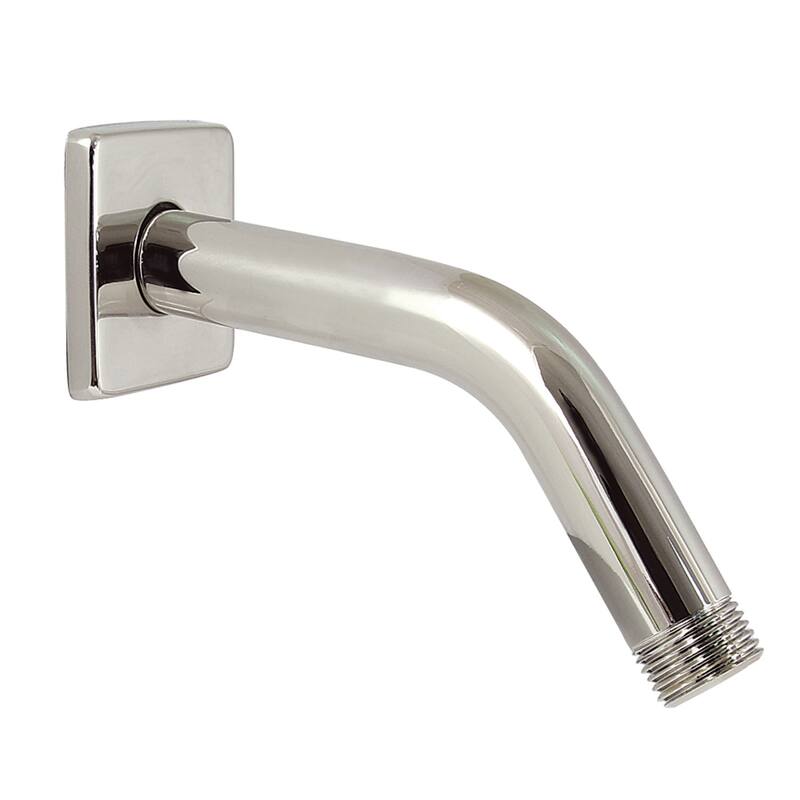Kingston Brass Claremont 7-Inch Shower Arm with Square Flange - Polished Nickel