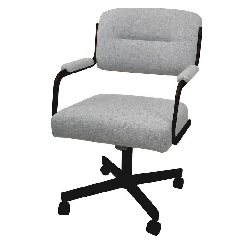 Swivel Kitchen Dining Caster Chair with Wheels - M-110 - N/A - Hemsath Slate - Brown