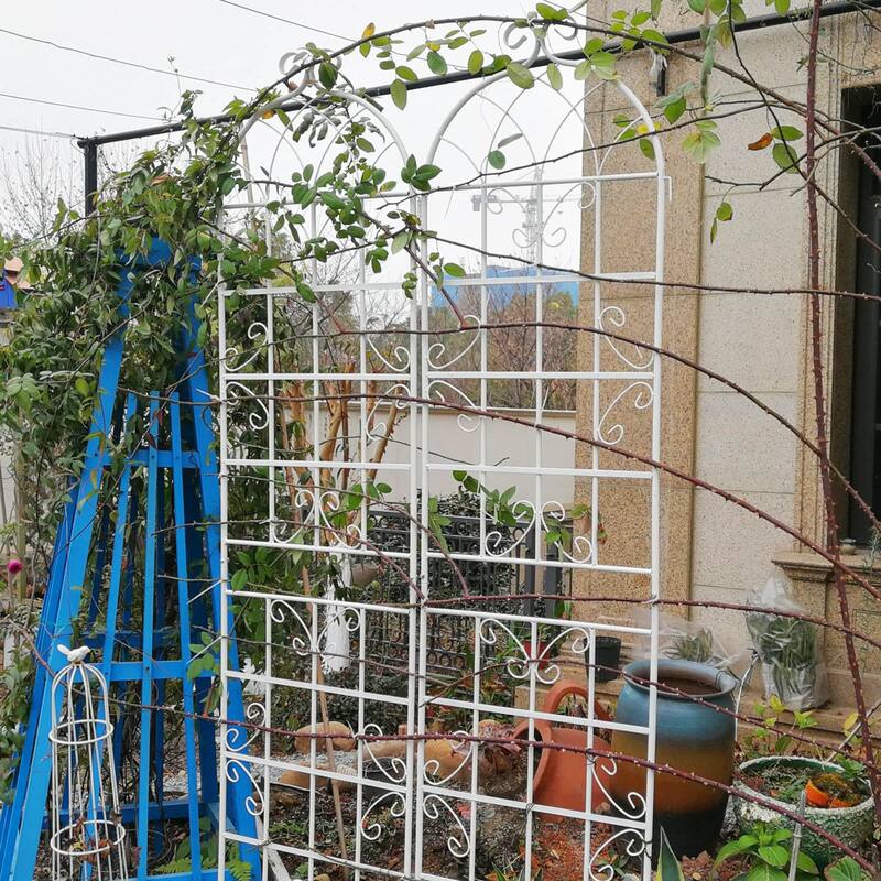 Metal Garden Trellis for Climbing Plants, 2/4 Pack Garden Fence Rustproof Vine Screen Trellis Frame Grow Support Outdoor Trellis