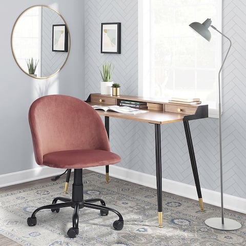 Homylin Velvet Home Office Swivel Chair