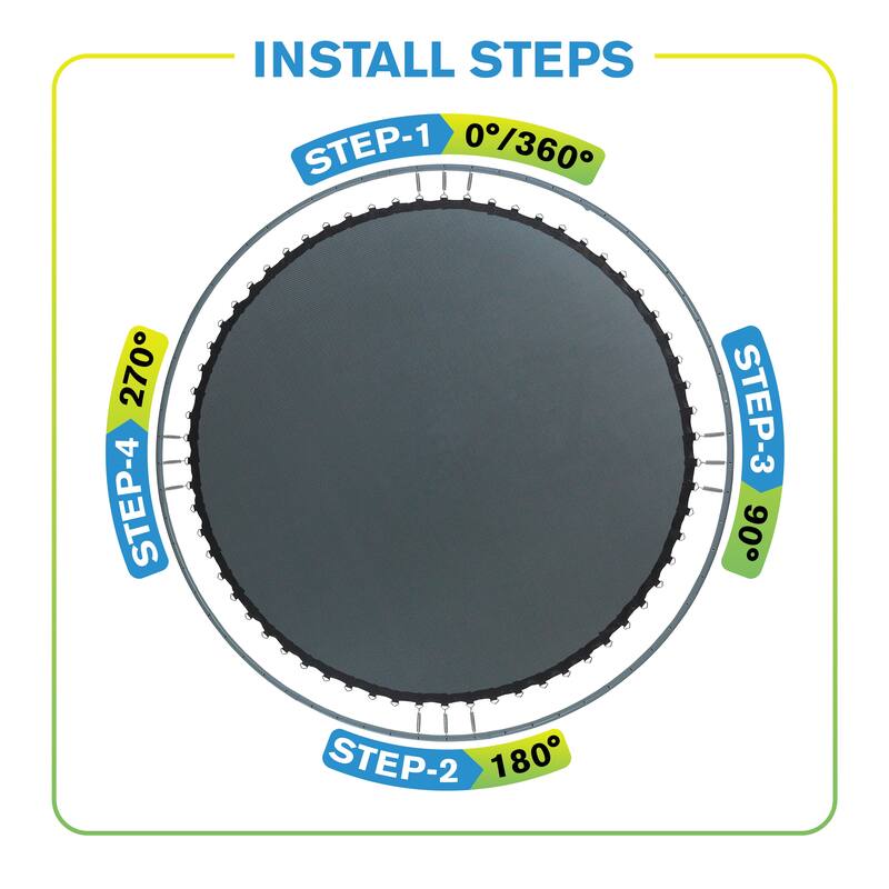 Trampoline Replacement Jumping Mat for Trampolines with Round Frames