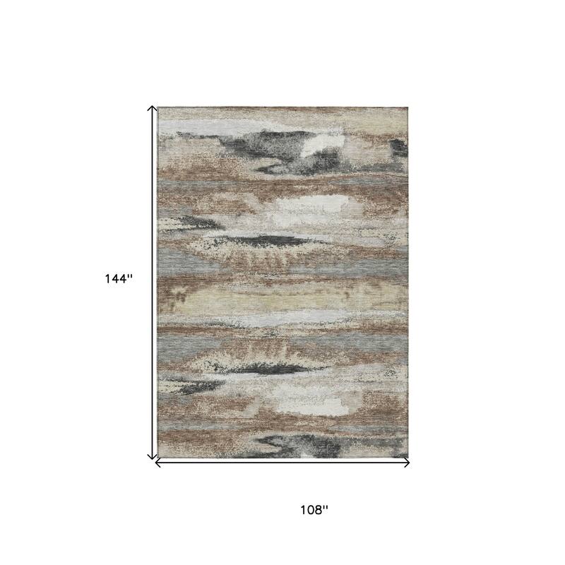 HomeRoots Abstract Transitional Rectangle Outdoor Rug