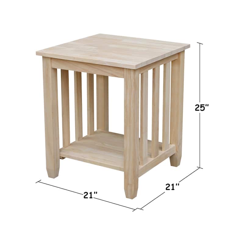 The Gray Barn Moonshine Unfinished Mission High End Table
