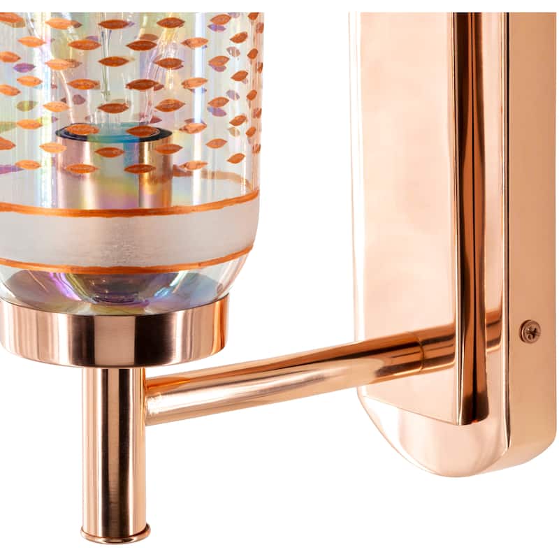Artistic Weavers Petyr Gold Antiqued 1-light Wall Sconce - 12"H x 11"W x 11"D