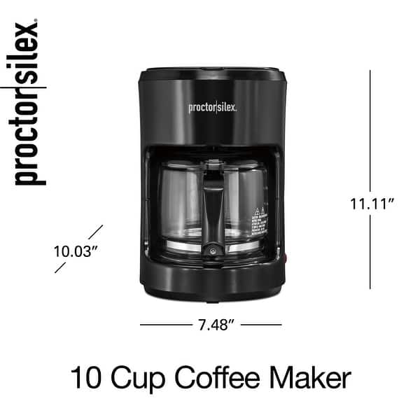 Proctor Silex 10 Cup Coffee Maker, Smart Plug Compatible