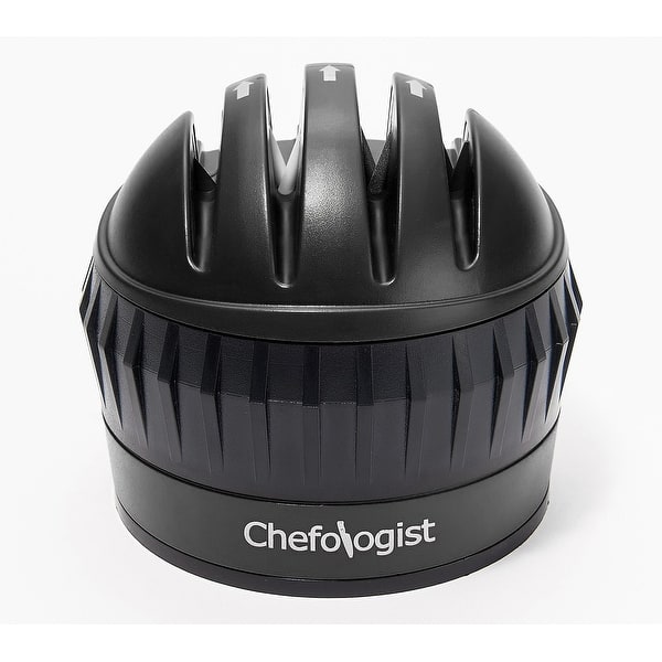slide 2 of 4, Chefologist 3-Stage Knife Sharpener with Scissor Sharpener Black