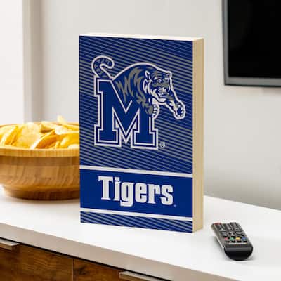 University of Memphis Wooden Tabletop Mantel Shelf Sign