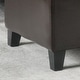 preview thumbnail 5 of 3, Mission Brown Tufted Faux Leather Ottoman Storage Bench by Christopher Knight Home