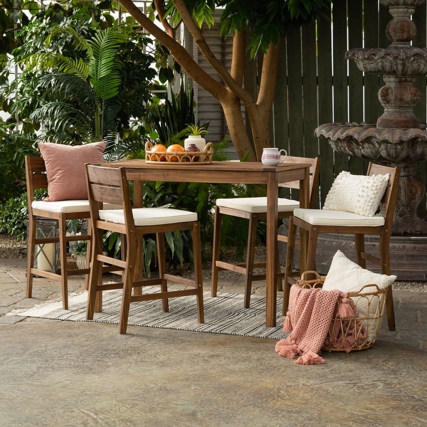 5-Piece Acacia Counter Height Dining Set by Havenside Home. Opens flyout.