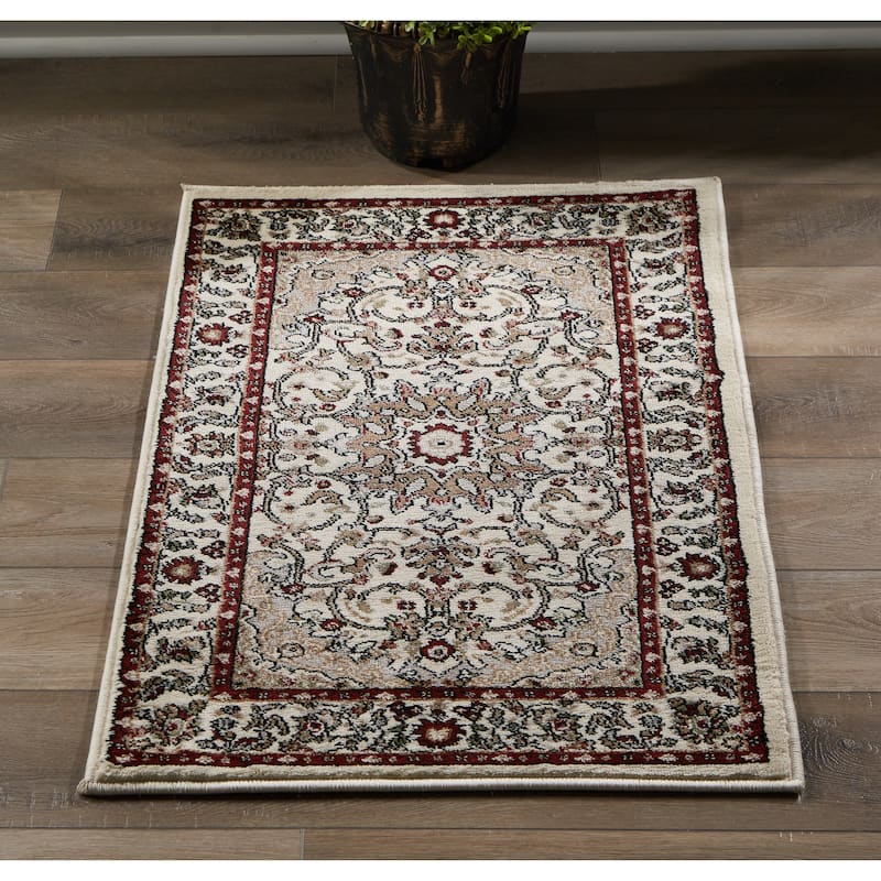 Hollywood Collection Floral Area Rug - 2'1'' X 3'3'' - Ivory