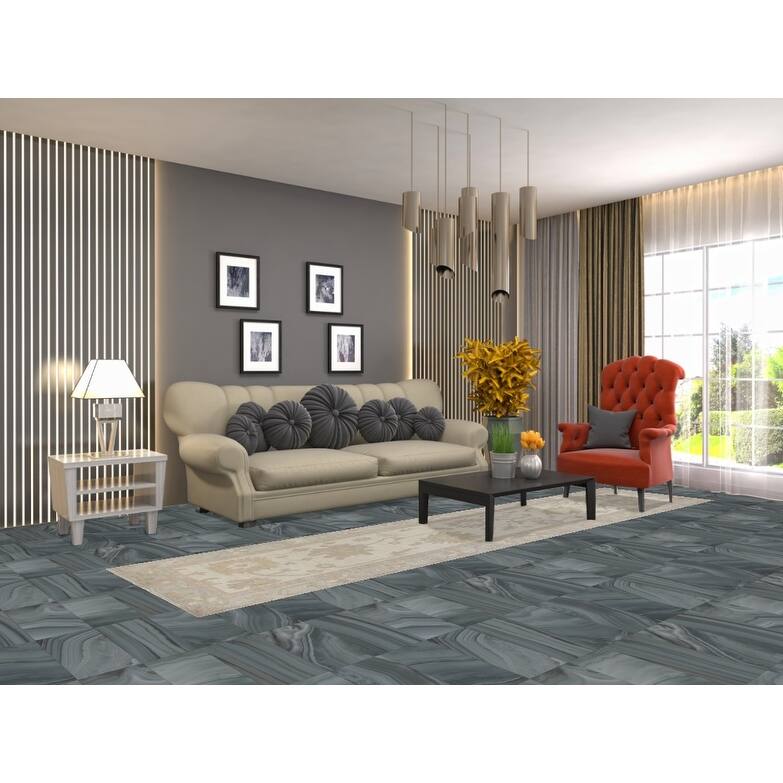 Hand Knotted Oriental 100% Wool Carpet Transitional All-Over Beige & Ivories Oushak Runner Rug - 11' 7'' X 2' 7''