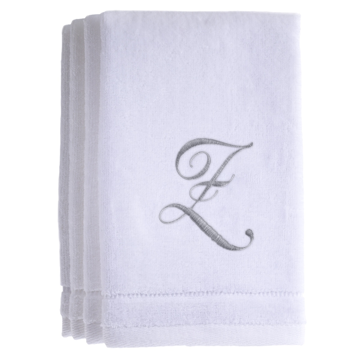 Monogrammed Ivory Fingertip Towels Set of 4 - Bed Bath & Beyond