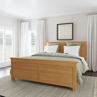 Homestyles Oak Park Brown Wood King Bed