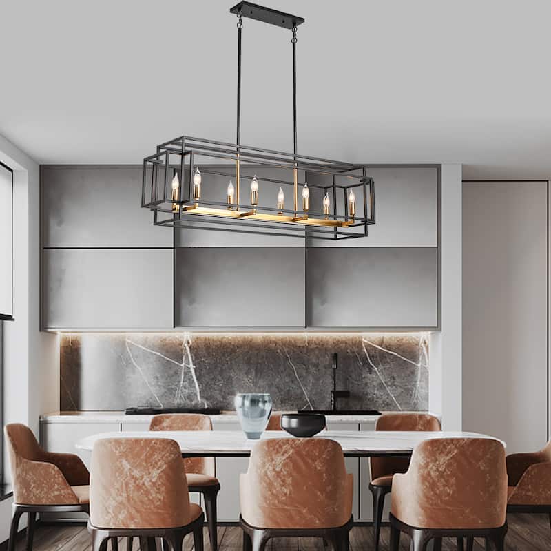8 - Light Kitchen Island Linear Pendant