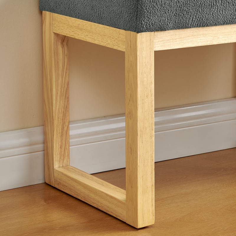 Shoe-Changing Bench, a Shoe-Changing Bench with a Wooden Frame and a Soft Cushioned Seat, Can be placed freely