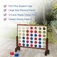preview thumbnail 7 of 10, Costway Giant 4 In A Row Game Wood Board Connect Game Toy For Adults - 32.5'' X 8'' X 28'' (LXDXH)