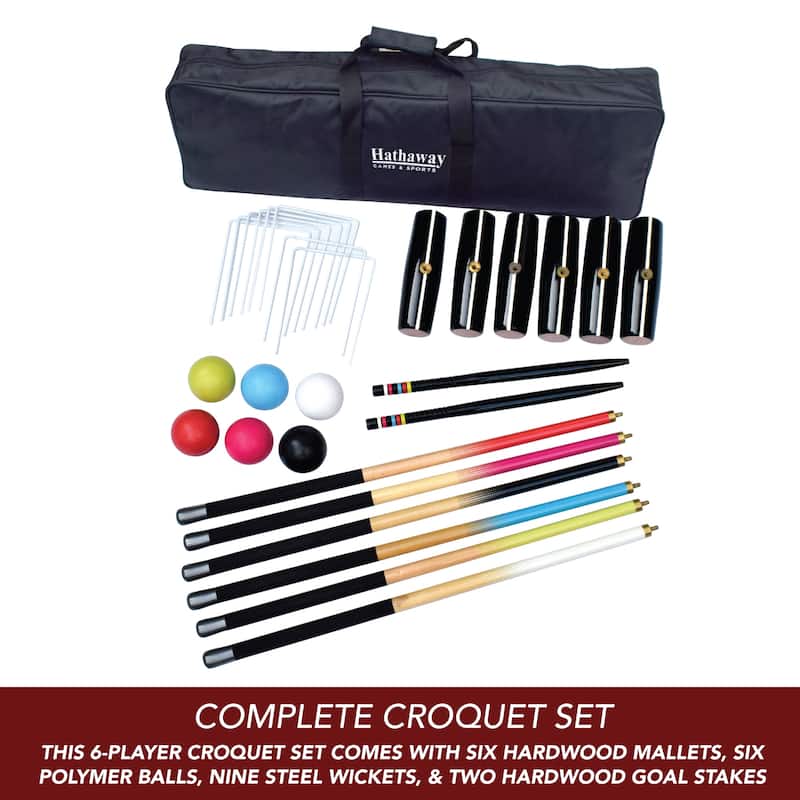 Hathaway Deluxe 6-Player Croquet Set - Multi - Bed Bath & Beyond - 14777381