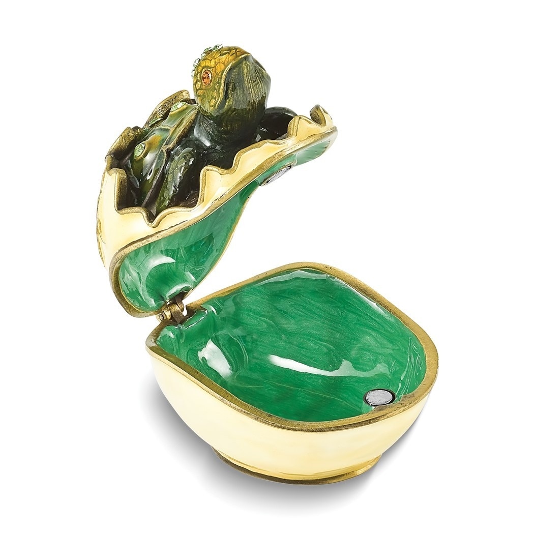 Curata Pewter Crystals Gold-Tone Enameled Norbert Turtle Hatchling Trinket  Box on 18 Inch Necklace Bed Bath  Beyond 36203763