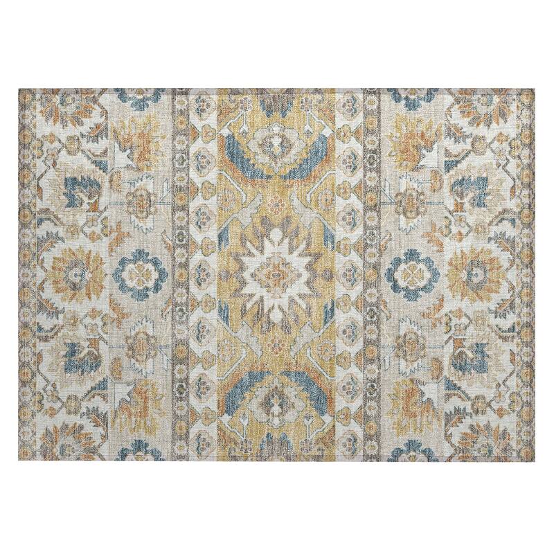 Machine Washable Indoor/ Outdoor Traditional Aspen Chantille Rug