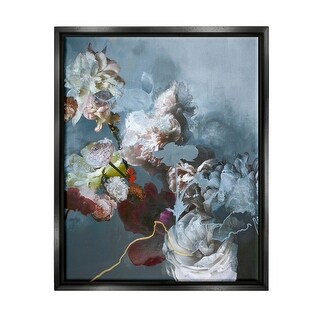 Stupell Blooming Contemporary Florals Floater Canvas Wall Art by Design ...
