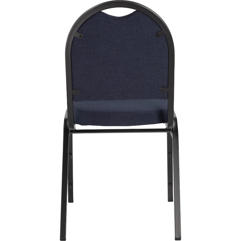 (24 Pack) Blue Upholstered Stacking Banquet Chair and Dolly Set