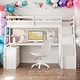preview thumbnail 2 of 13, Plywood Twin Size Loft Bed with Desk, Drawers and Shelves for Kids