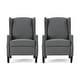 preview thumbnail 27 of 25, Wescott Contemporary Recliners (Set of 2) by Christopher Knight Home Charcoal + Dark Brown