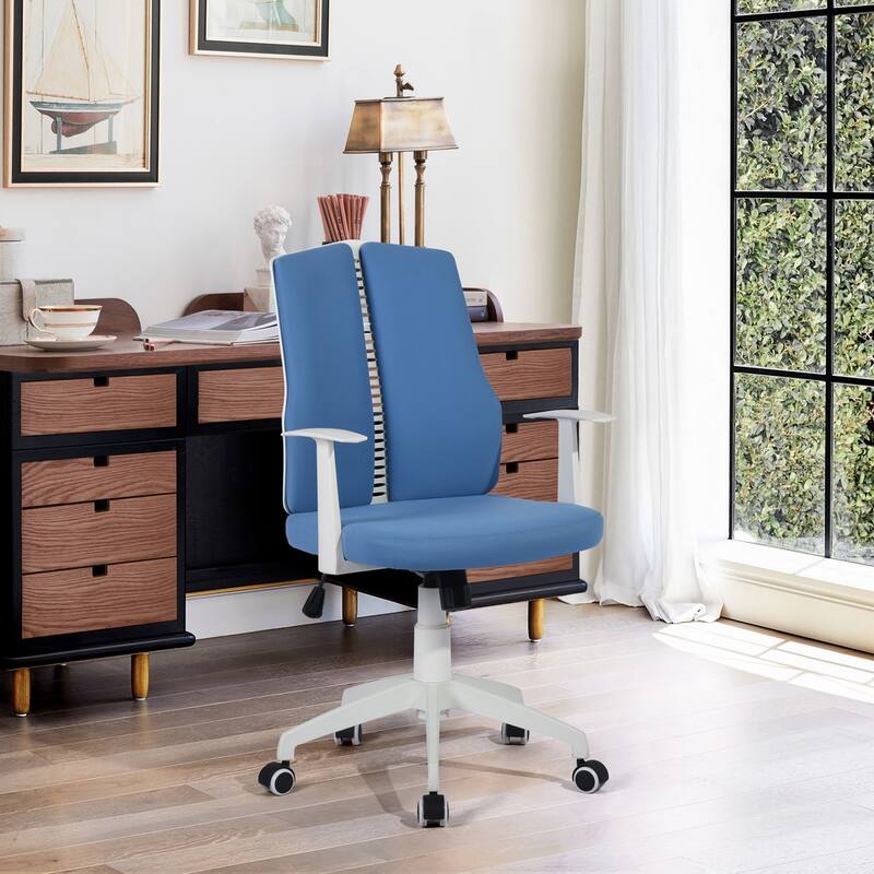HomyLin Adjustable Home Office Chair Swivel Task Chair with Armrest and Lumbar Support
