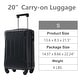 preview thumbnail 16 of 26, Hardshell Luggage, Lightweight Durable ABS Suitcase with Double Spinner Wheels, TSA Lock, 20 Inch Travel Carry On Luggage