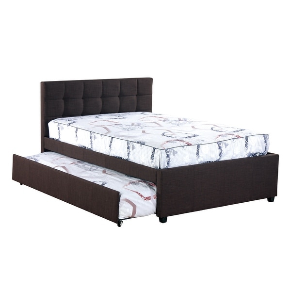 Best Quality Furniture Full Upholstered Panel Bed with Twin Trundle Bed Bath Beyond 17983195