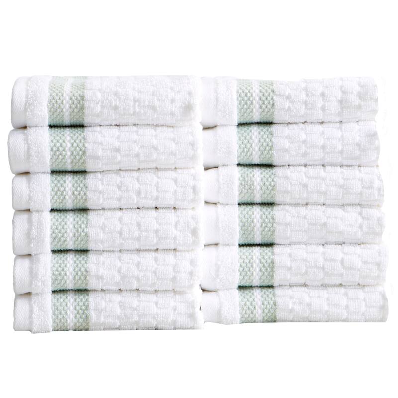 Luxurious Cotton Textured & Detailed Stripes Towel Set