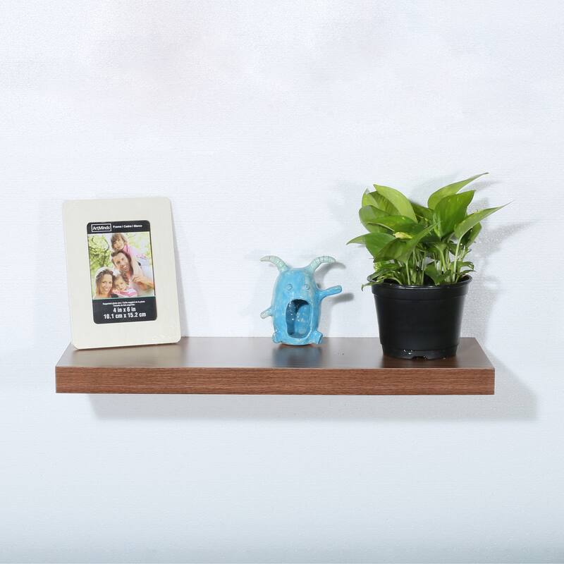 Modern and Contemporary JD Walnut Floating Shelf - 23.62*9.25*1.5 inches